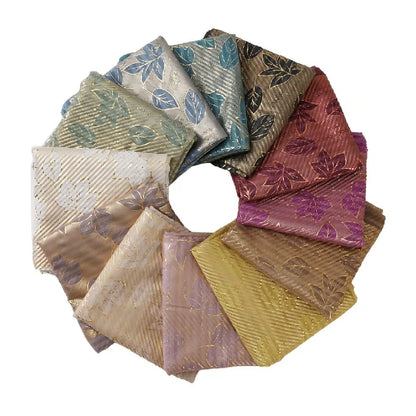Wholesale Gold Foil Leaf Pattern Chiffon Scarf Elegant Metallic Leaf Print Hijab