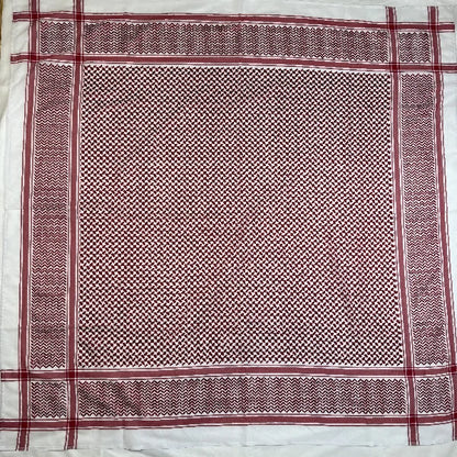 Rad and white keffiyeh