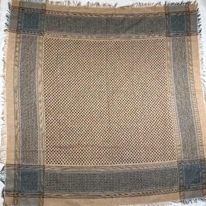 yellow and grey keffiyeh