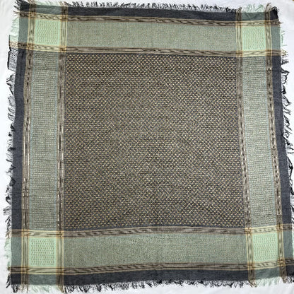 blue and yellow keffiyeh