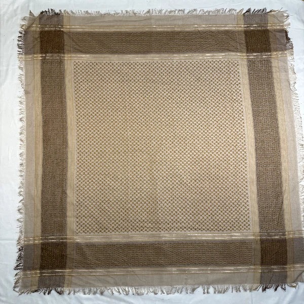 yellow and grey keffiyeh