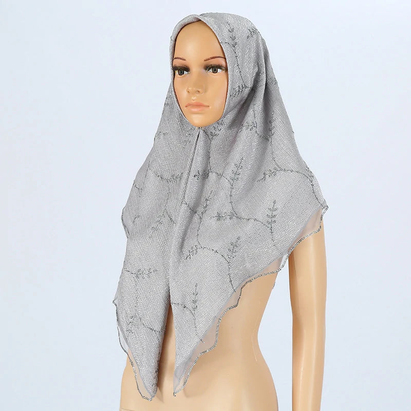 Grey Muslim Hijab Scarf