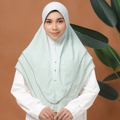 Wholesale Islamic Muslim Cotton Hijab with Beaded Edge Embroidered trim Scarf