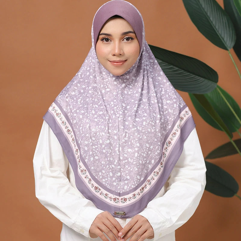 Wholesale Islamic Muslim Square Hijab Floral Pattern Scarf