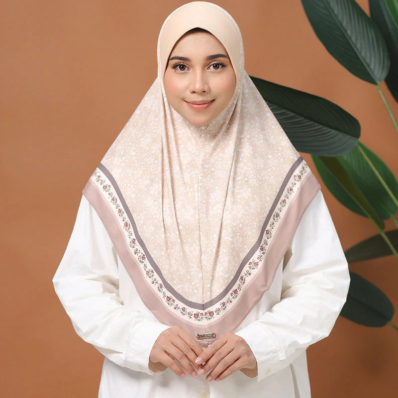 Wholesale Islamic Muslim Square Hijab Floral Pattern Scarf