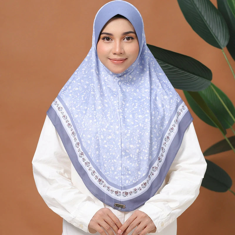 Wholesale Islamic Muslim Square Hijab Floral Pattern Scarf