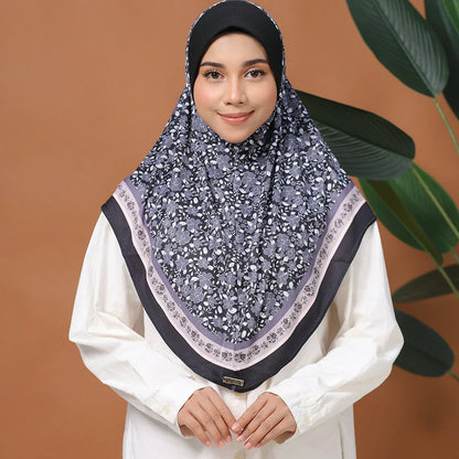 Wholesale Islamic Muslim Square Hijab Floral Pattern Scarf