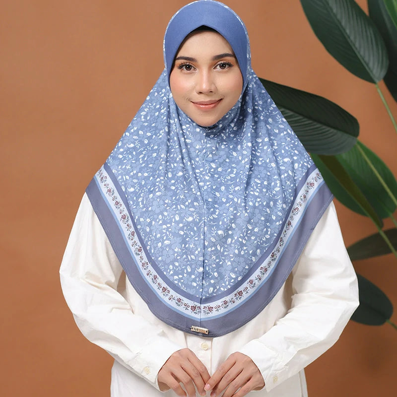 Wholesale Islamic Muslim Square Hijab Floral Pattern Scarf