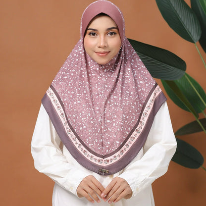 Wholesale Islamic Muslim Square Hijab Floral Pattern Scarf