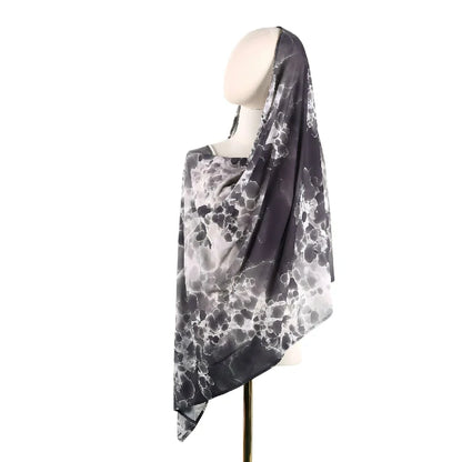 Wholesale Legant Watercolor Floral Hijab Scarf for Women Soft Large Square Shawl
