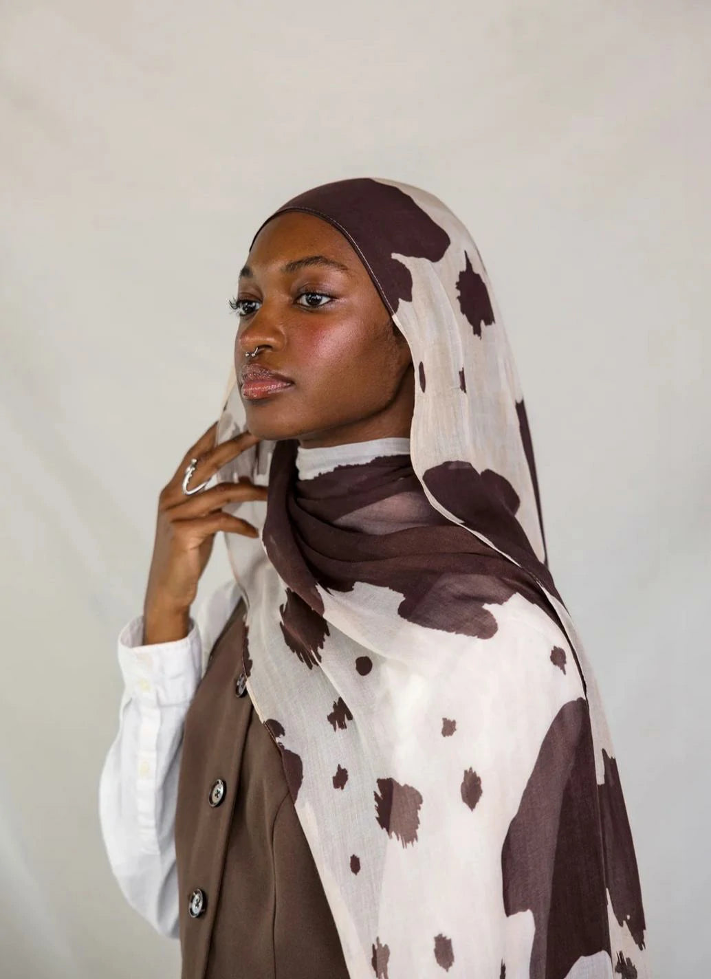 Wholesale Leopard Print Modal Hijab Lightweight Animal Print Scarf for Women