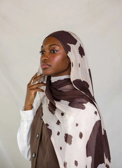 Wholesale Leopard Print Modal Hijab Lightweight Animal Print Scarf for Women