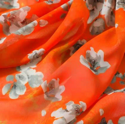 Wholesale Lightweight Floral Chiffon Scarf Long Oversized Shawl Wrap