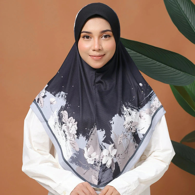 black Chiffon hijab scarf