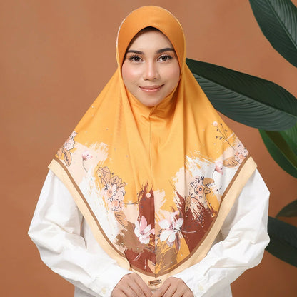 yellow Chiffon hijab scarf