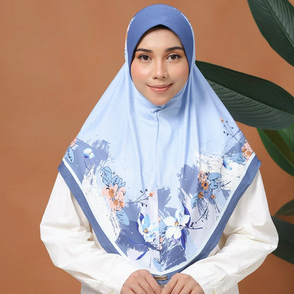 blue Chiffon hijab scarf