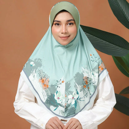 green Chiffon hijab scarf