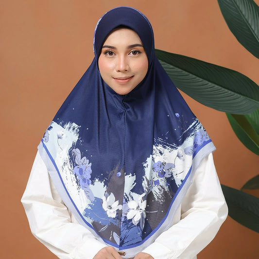 blue Chiffon hijab scarf