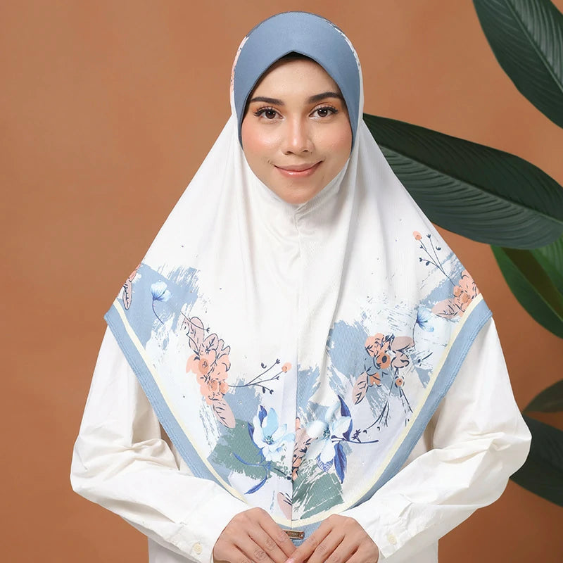 white Chiffon hijab scarf