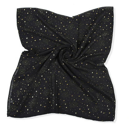 Wholesale Lightweight Gold Foil Star Scarf Bronzing Starry Print Shawl