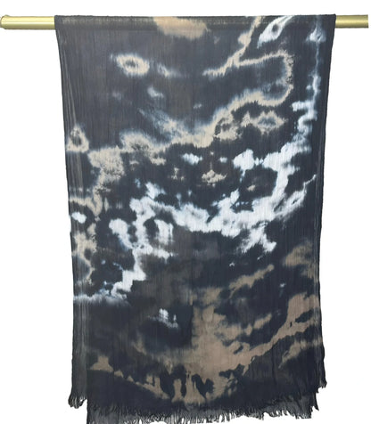 Wholesale Lightweight Marble Print Shawl Elegant Frayed Edges