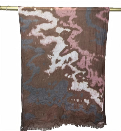 Wholesale Lightweight Marble Print Shawl Elegant Frayed Edges