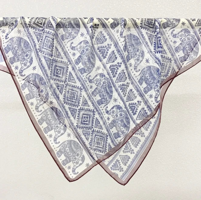 Wholesale Lightweight Polyester Sheer Fabric Square Scarf  Women