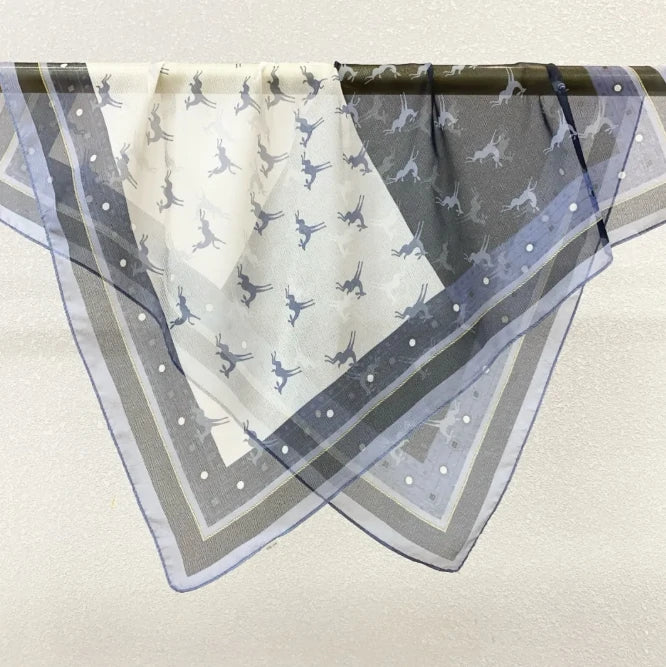 Wholesale Lightweight Polyester Sheer Fabric Square Scarf  Women