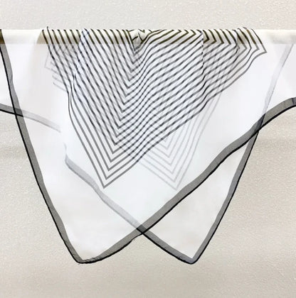 Wholesale Lightweight Polyester Sheer Fabric Square Scarf  Women