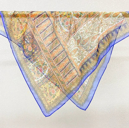 Wholesale Lightweight Polyester Sheer Fabric Square Scarf  Women