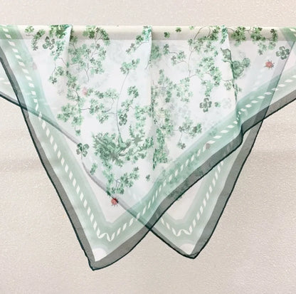 Wholesale Lightweight Polyester Sheer Fabric Square Scarf  Women