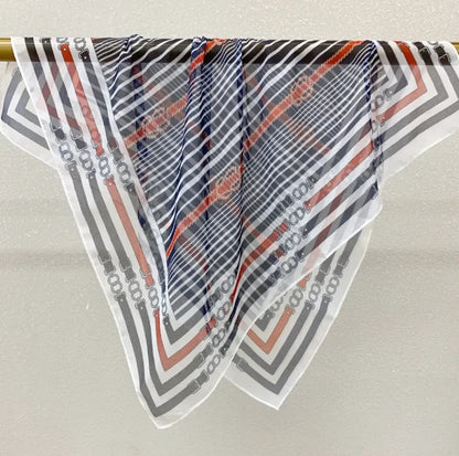 Wholesale Lightweight Polyester Sheer Fabric Square Scarf  Women