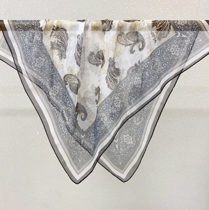 Wholesale Lightweight Polyester Sheer Fabric Square Scarf  Women