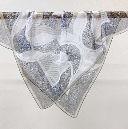 Wholesale Lightweight Polyester Sheer Fabric Square Scarf  Women