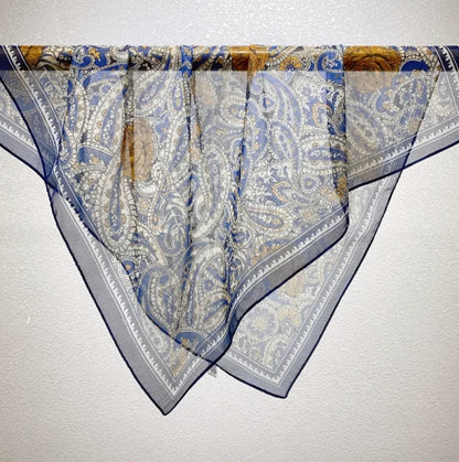 Wholesale Lightweight Polyester Sheer Fabric Square Scarf  Women