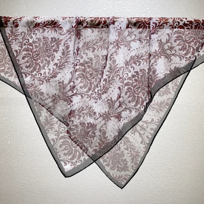 Wholesale Lightweight Polyester Sheer Fabric Square Scarf  Women