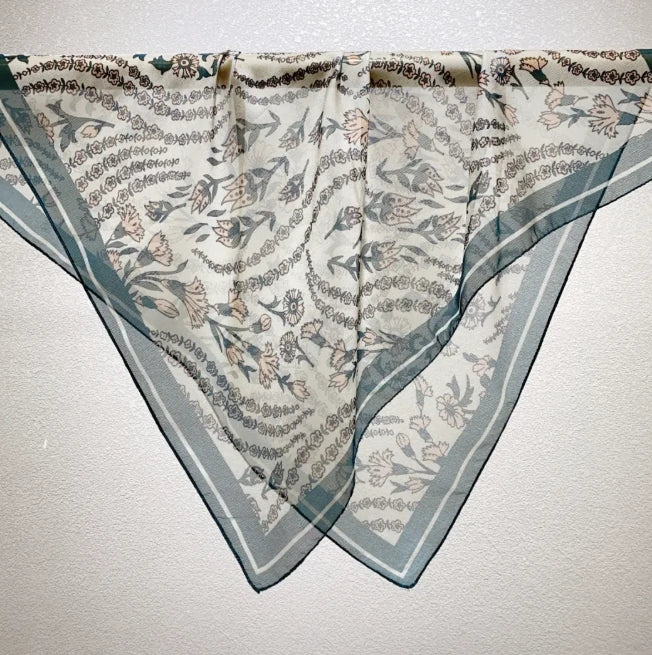 Wholesale Lightweight Polyester Sheer Fabric Square Scarf  Women