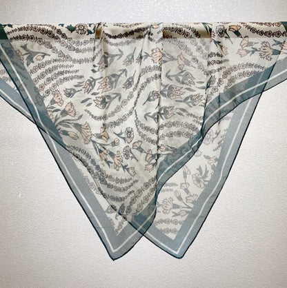 Wholesale Lightweight Polyester Sheer Fabric Square Scarf  Women