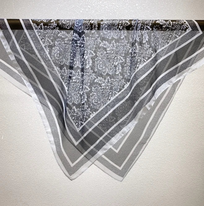 Wholesale Lightweight Polyester Sheer Fabric Square Scarf  Women