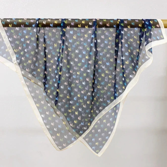 Wholesale Lightweight Polyester Sheer Fabric Square Scarf  Women