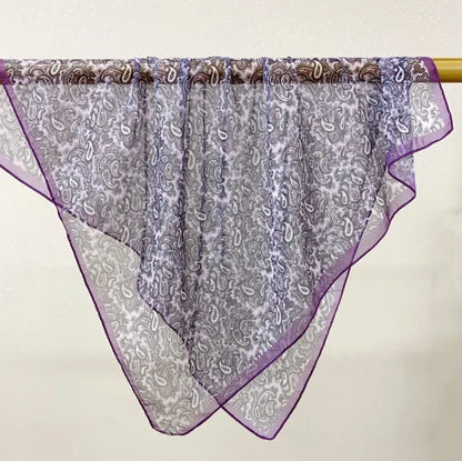 Wholesale Lightweight Polyester Sheer Fabric Square Scarf  Women