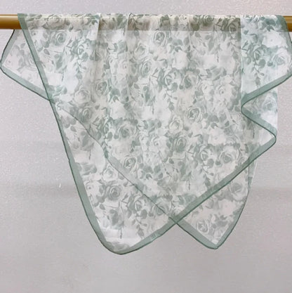 Wholesale Lightweight Polyester Sheer Fabric Square Scarf  Women