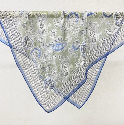 Wholesale Lightweight Polyester Sheer Fabric Square Scarf  Women