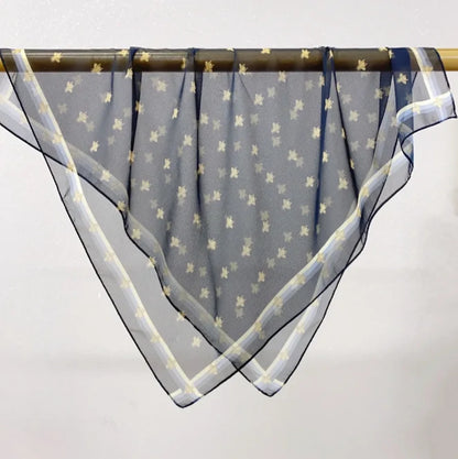 Wholesale Lightweight Polyester Sheer Fabric Square Scarf  Women