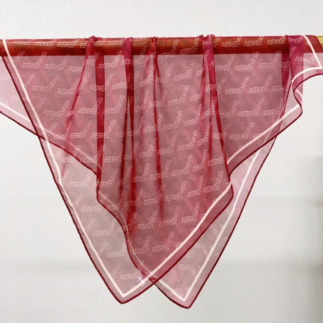 Wholesale Lightweight Polyester Sheer Fabric Square Scarf  Women