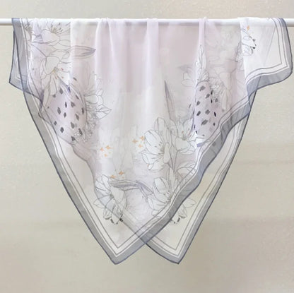 Wholesale Lightweight Polyester Sheer Fabric Square Scarf  Women