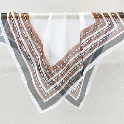 Wholesale Lightweight Polyester Sheer Fabric Square Scarf  Women