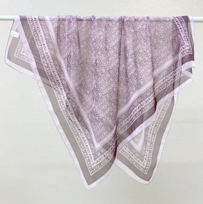 Wholesale Lightweight Polyester Sheer Fabric Square Scarf  Women