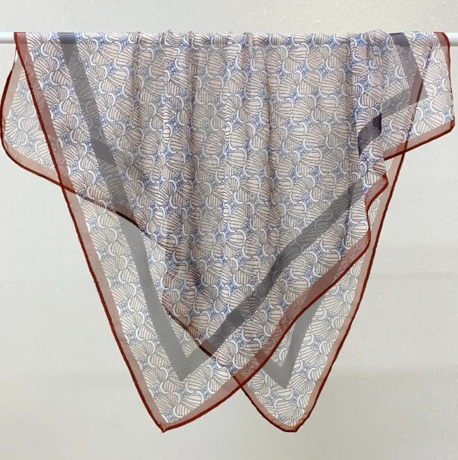 Wholesale Lightweight Polyester Sheer Fabric Square Scarf  Women