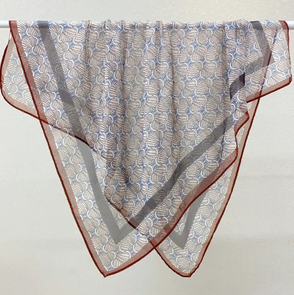 Wholesale Lightweight Polyester Sheer Fabric Square Scarf  Women